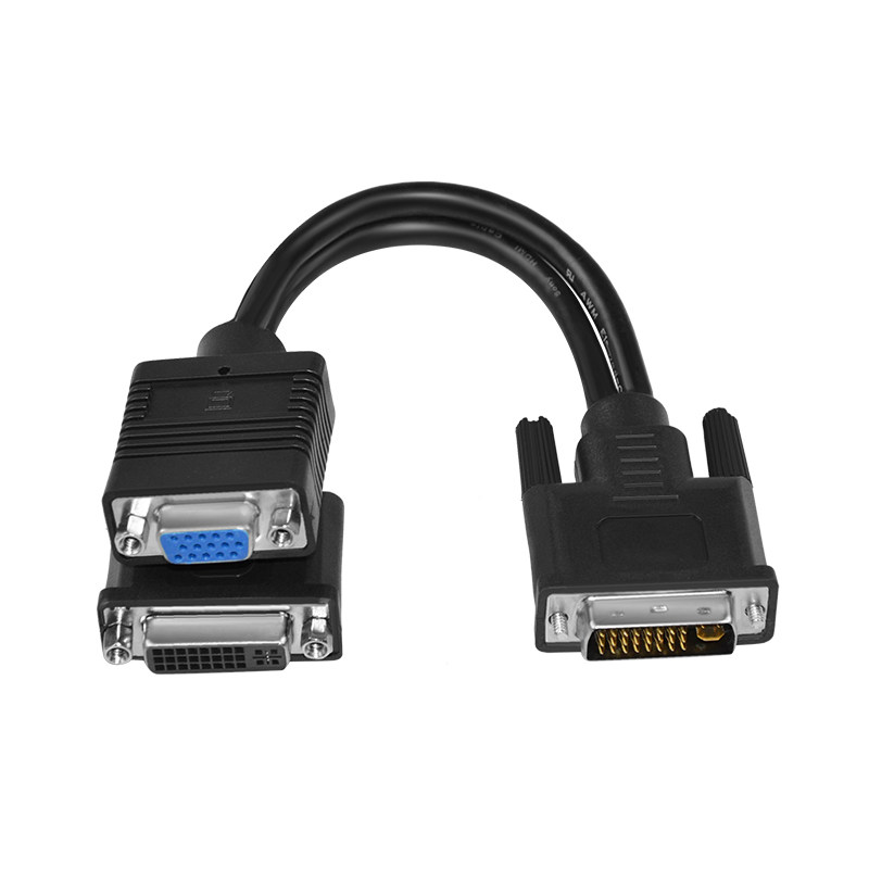 sgo/斯格 DVI一分二线DVI-I转DVI+VGA线云桌面瘦客户机分屏线