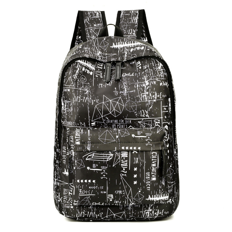双肩包男2019新款简约时尚韩版潮牌情侣背包休闲旅行学生尼龙书包