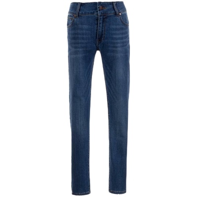 白领蓝色瘦腿牛仔九分裤