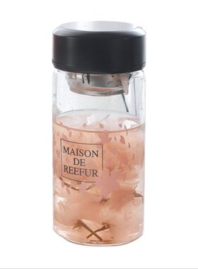 便携可爱粉日系ins风玻璃水杯