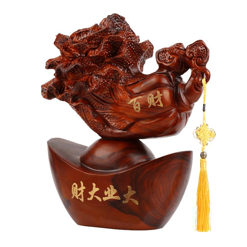 生财家居摆设开业送礼红木雕刻