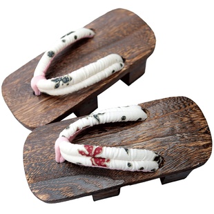 分左右二齿人字拖cos外穿中国风日系厚底拖鞋木屐鞋子增高中国风