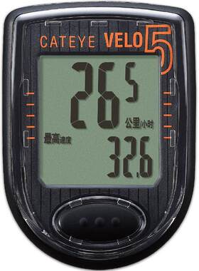 CATEYE猫眼VELO5自行车码表中文有线山地单车装备里程测速器配件