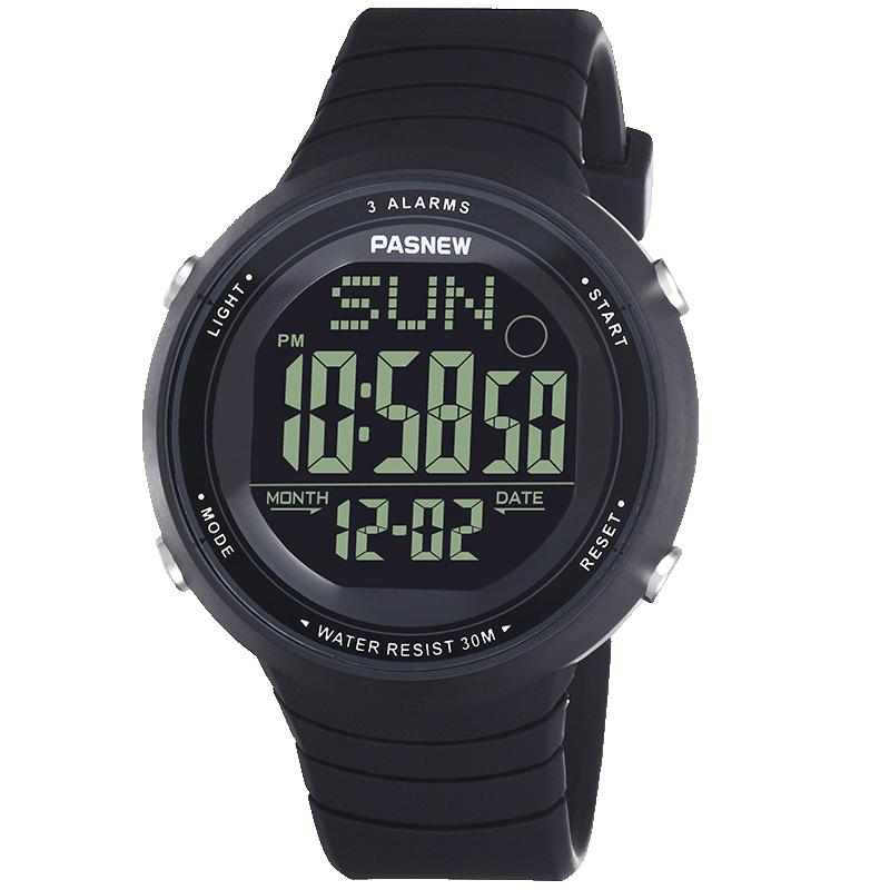 百圣牛电子表运动青少年手表潮男士初中学生女防水数字夜光特种兵