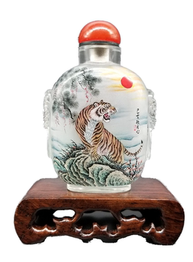 子轩内画鼻烟壶精品小兽头画工精致送亲友 领导老外有品位上档次