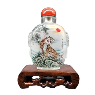 子轩内画鼻烟壶精品小兽头画工精致送亲友 领导老外有品位上档次