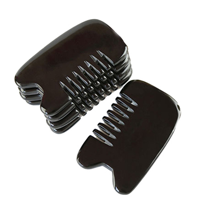 品牌加厚款张秀勤全息牛角刮痧梳子多功能刮痧按摩板梳首饰级打磨