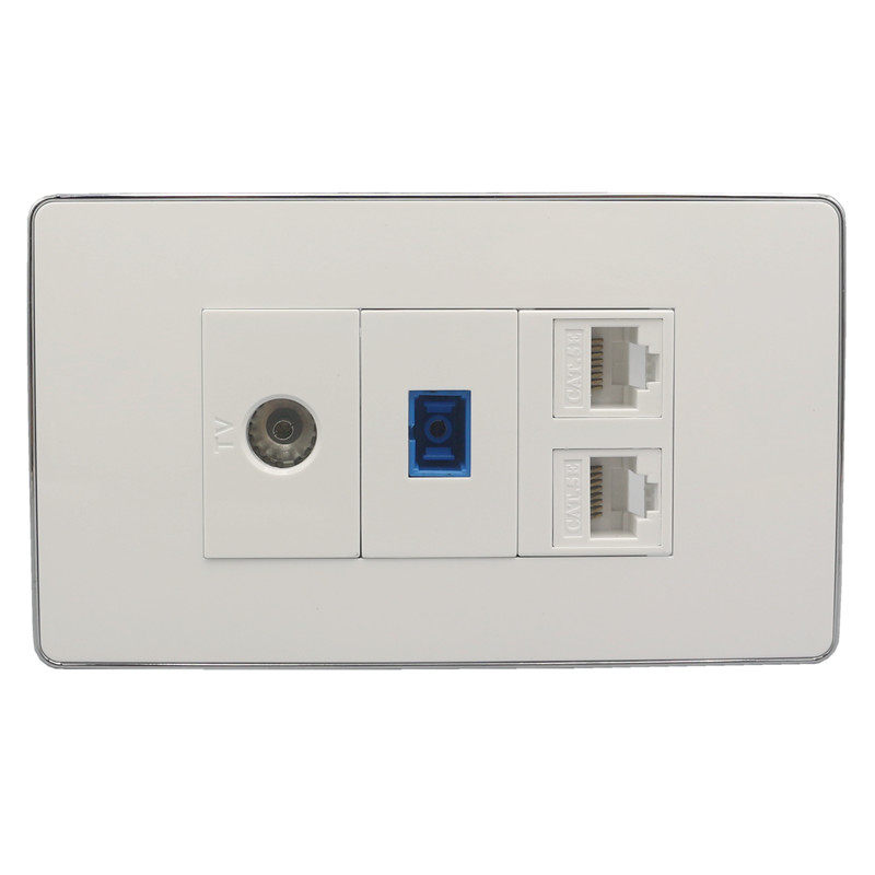 120型网络tv面板 TV有线电视+RJ45电脑网络+SC光纤宽带插座