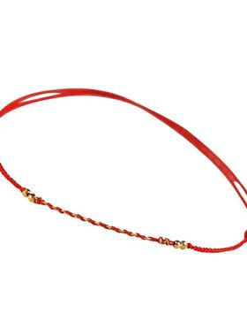 婴儿桃核长命锁锁红绳手链