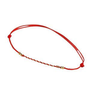 宝宝婴儿压惊红绳手链桃核长命锁红手绳免费刻字金刚结男女