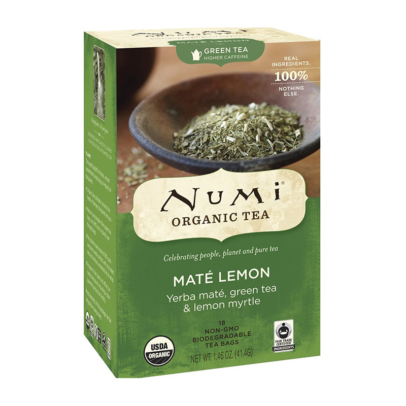 Numi-Mate Lemon 柠檬伴侣 马黛茶 绿茶&柠檬香桃 茶包 18包