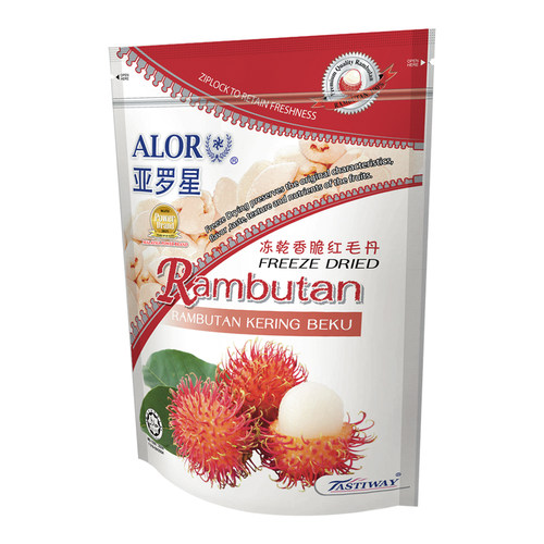 亚罗星ALOR马来西亚进口冻干水果果干零食冻干香脆红毛丹50g/袋