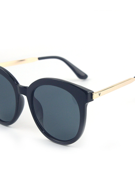 韩版大框显脸小墨镜贝壳粉色