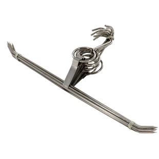 不锈钢加粗港式叉烧环两边翘连环叉烧针烧排骨钩鸡翅环单层鸡翼钩