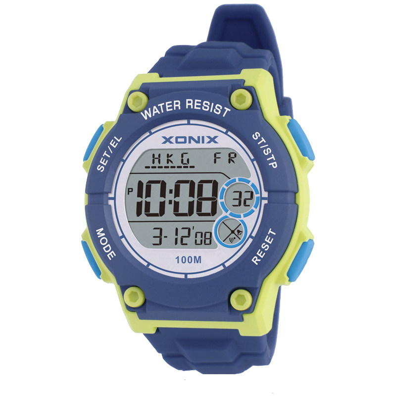 XONIX精准个性新潮多功能潜水游泳运动倒计时学生闹钟防水手表KW