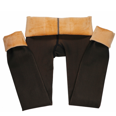 冬款加绒加厚保暖打底痕踩脚裤