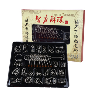 九连环益智玩具25件套装成人智力扣高智商孔明锁解锁儿童烧脑解环