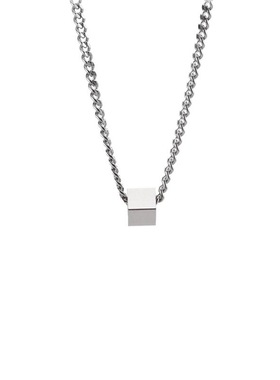 王一博同款小方块钛钢街拍项链