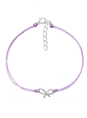 thisness经典符号纯银手链蝴蝶结