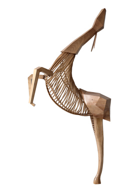 几何鹿落地摆件售楼处抽象雕塑