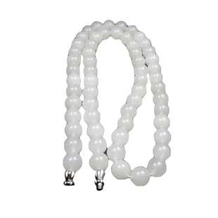 玉翡缘玉器新疆和田玉项链白玉项链昆仑玉珠项链玉级10mm