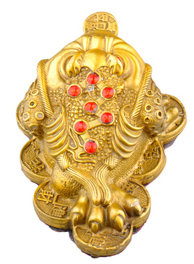 普生缘黄铜金蟾三脚七星小把玩