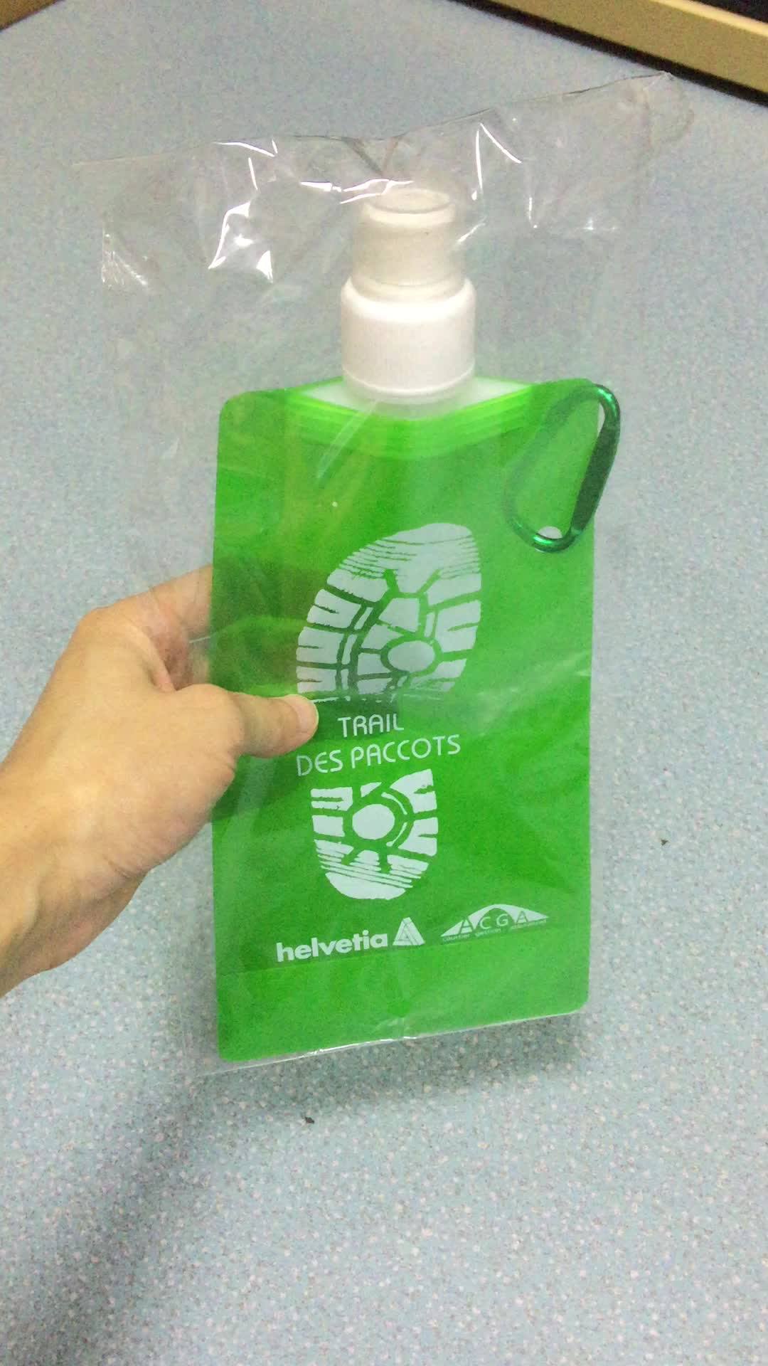 Plastic Water Bag With Bpa Free,Foldable Water Bottle With Custom Logo