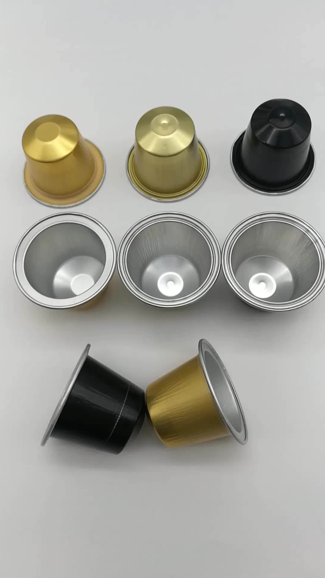 Colorful Foil Containers,Empty Aluminium Foil Coffee Capsule With Lid