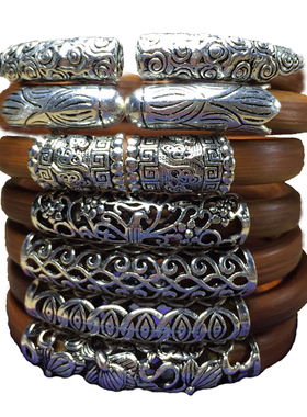 锦石阁金刚藤手镯男女银饰情侣