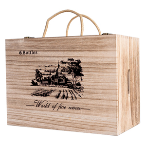 六支红酒盒实木六支装盒子葡萄酒盒包装盒礼盒定制拉菲木箱包邮
