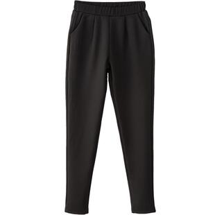 LT加绒加厚长裤高弹大码女裤高腰松紧腰哈伦裤黑色休闲裤宽松薄款