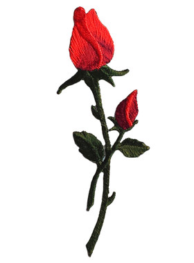长条玫瑰小号装饰花朵刺绣