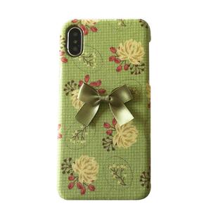 原创杨超越同款蝴蝶结少女心文艺布艺手机壳iphone13141516promax