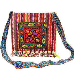 化境云南特色民族风刺绣绣花布包单肩斜跨阿诗玛休闲旅游女士包袋