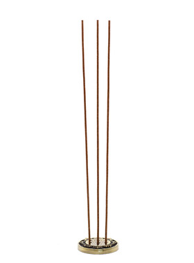 合金香插盘香架纯铜莲花九孔香座