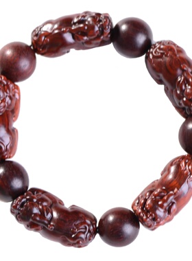 金丝檀木貔貅手串雕刻乌木阴沉木