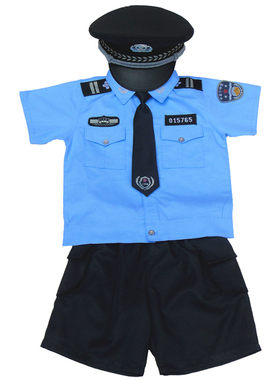 儿童警装全套男孩女小演出服