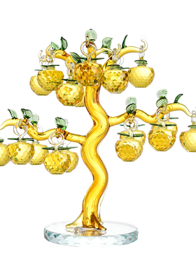 水晶元宝客厅玄关摆件礼物装饰品