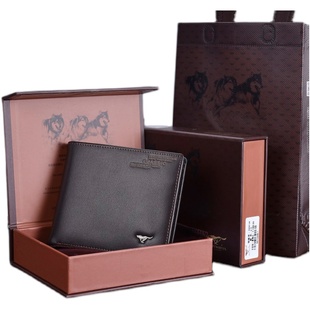 七匹狼男士钱包2025新款真皮包短款折叠银包男款皮夹卡包爸爸正品