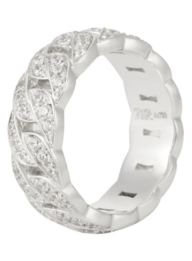 埃斯意cuban925银合成宝ins戒指