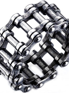 钛钢链条戒指男潮嘻哈欧美街头