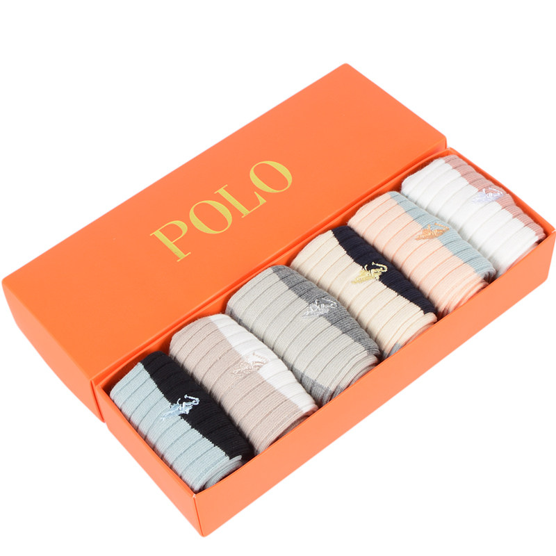 polo中厚秋冬季简约风女士袜子