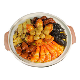 新款仿真食品模型广东大盆菜客家菜粤菜中餐海鲜荟萃假菜摄影道具