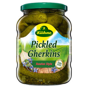 冠利俄式酸青瓜酸黄瓜俄罗斯式脆腌小黄瓜美式汉堡泡德国原装进口