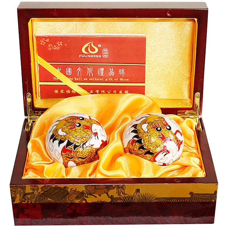 包邮高端健身球手球景泰蓝保健球