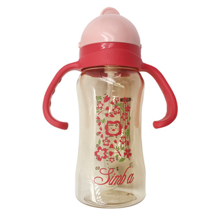 防喷升级PPSU宽口径带柄滑盖吸管杯小狮王辛巴水杯宝宝学饮杯耐摔