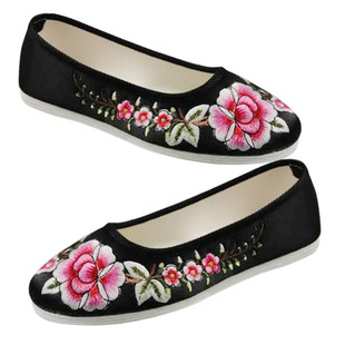 大码女鞋41-43码老北京千层底纯手工绣花鞋纯布底布鞋妈妈婆婆鞋