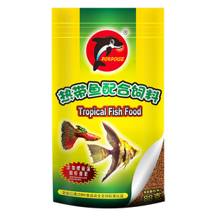 海豚牌鱼食配合饲料小型颗粒热带鱼粮通用孔雀斑马鱼小鱼观赏鱼斗
