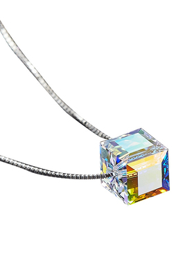 前任3同款项链纯银水晶吊坠简约