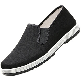 3515强人老北京布鞋夏季透气镂空鞋软底休闲鞋千层底一脚蹬布鞋男